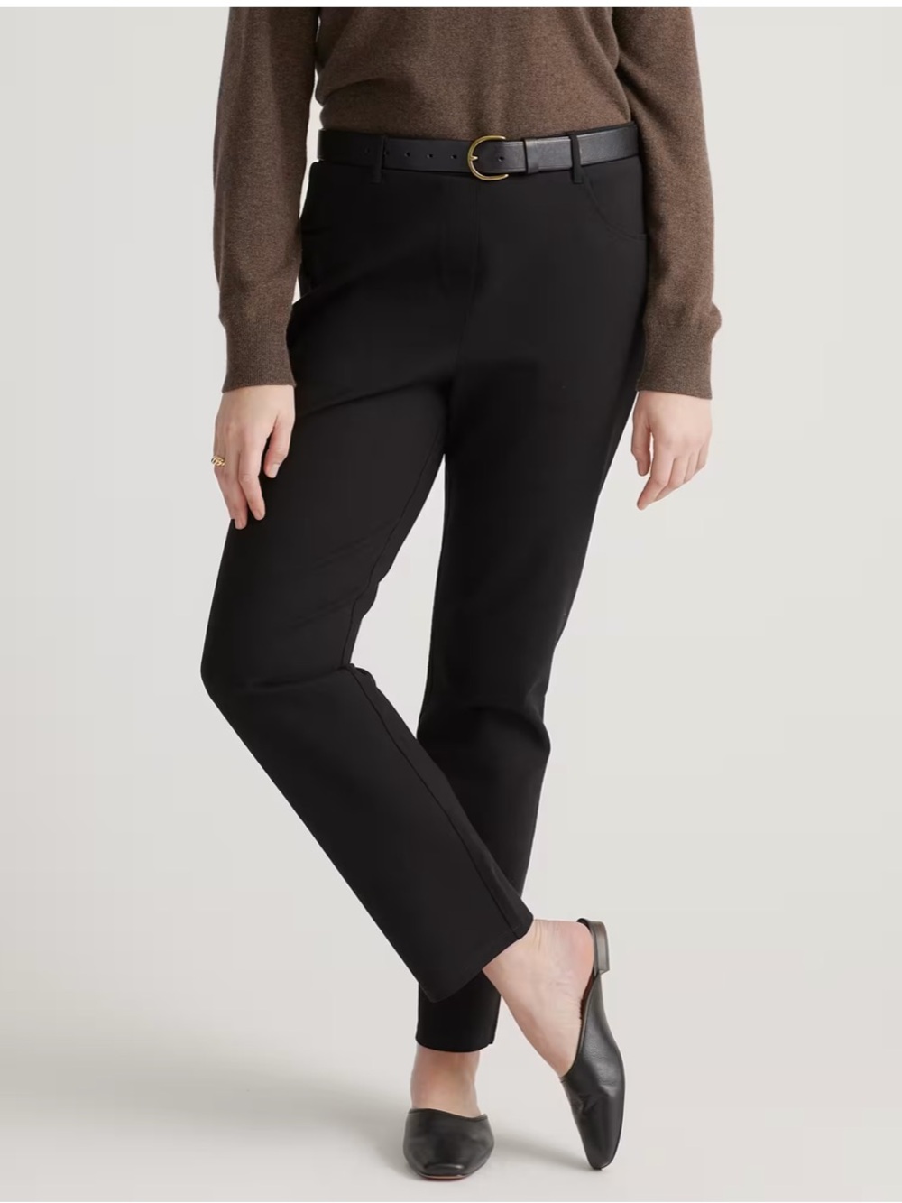 Ultra-Stretch Ponte Straight Leg 4-Pocket Pants